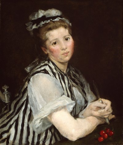 Niña con Cerezas, c. 1870 de Eva Gonzalès