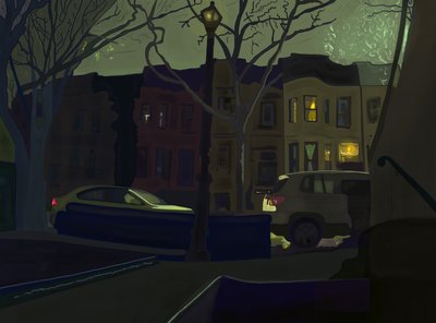 6 AM South Side of Street, Prospect Park (arte digital) de Evan Sklar