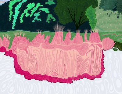 Bunker, Campo de golf, Bethpage negro (arte digital) de Evan Sklar