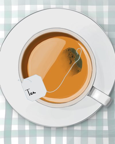 Taza de té, Brooklyn (arte digital) de Evan Sklar