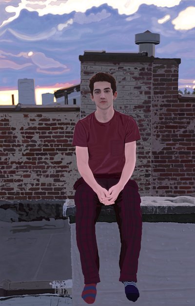 Emmitt On Roof, Brooklyn (arte digital) de Evan Sklar