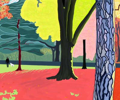 Otoño, Prospect Park (arte digital) de Evan Sklar
