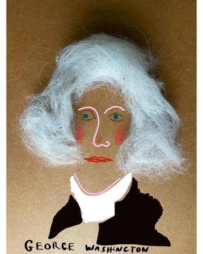 George Washington (dibujo collage) de Evan Sklar
