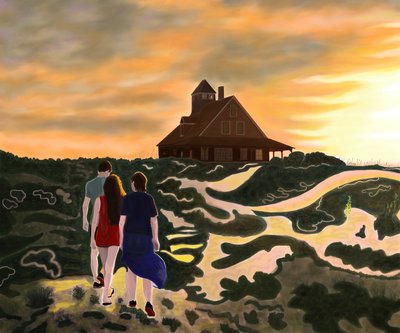 Heading Home For Supper, North Swan Beach (arte digital) de Evan Sklar