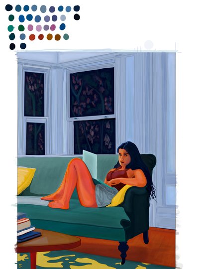 Laptop On Lap (arte digital) de Evan Sklar