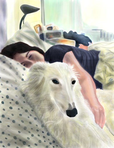 Penny y Michelle, Brooklyn (arte digital) de Evan Sklar
