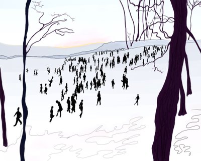 Prospect Park, invierno (arte digital) de Evan Sklar