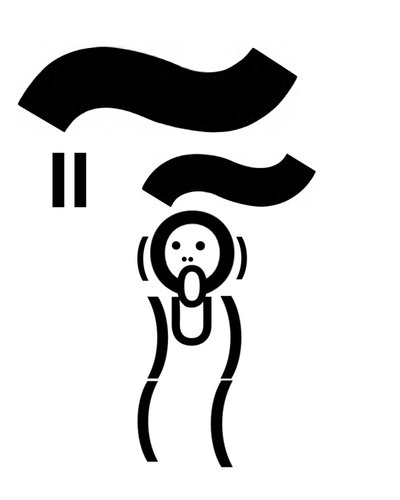 "El grito" rehecho con tipos (arte digital) de Evan Sklar