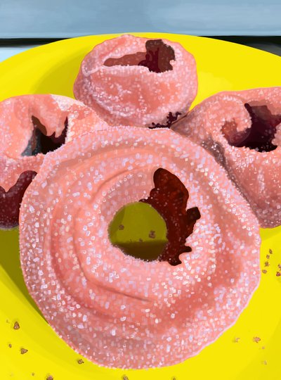 donuts de canela y azúcar (arte digital) de Evan Sklar