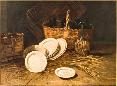Naturaleza muerta (óleo sobre lienzo) de Evaristo Cappelli