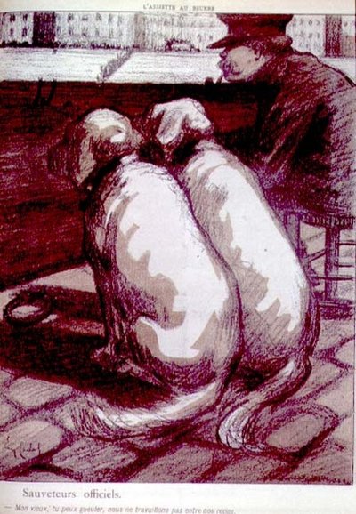 Los oficiales del bote salvavidas, "Mi viejo, puedes gritar, pero no trabajamos durante las comidas", p.1183 de 