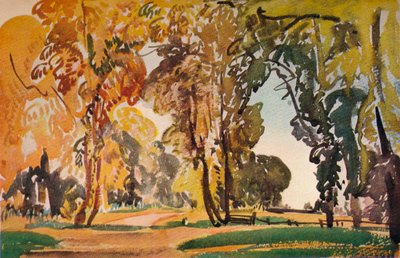 Betchworth Lane, octubre, 1917 de Evelyn Cheston