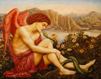 Ángel con serpiente de Evelyn De Morgan