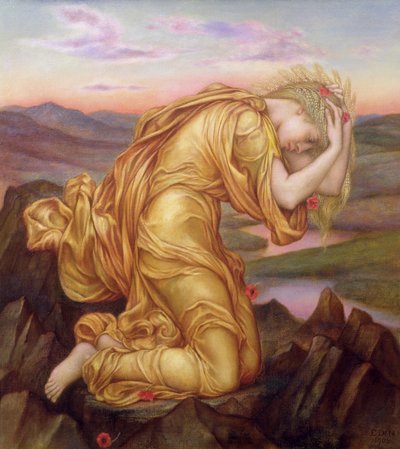 Deméter llorando por Perséfone, 1906 de Evelyn De Morgan