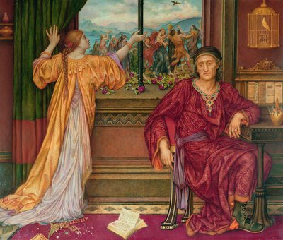 La cage doree - La jaula dorada, de De Morgan, Evelyn (1855-1919). Óleo sobre lienzo, Entre 1900 y 1919. Watts Gallery de Evelyn De Morgan