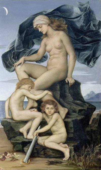 Sueño y muerte, los hijos de la noche, 1883 de Evelyn De Morgan