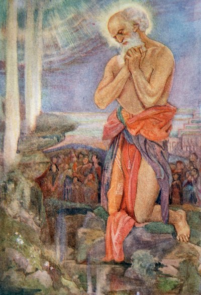 Elías prevaleciendo sobre los sacerdotes de Baal, 1916 de Evelyn Paul