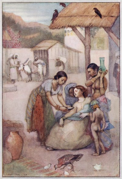 Ilustración para Cranford de la Sra. Gaskell (litografía en color) de Evelyn Paul