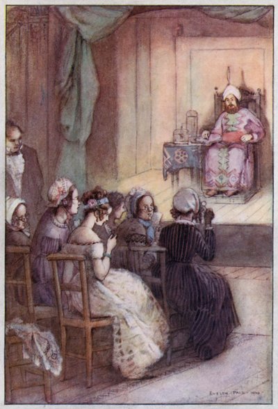 Ilustración para Cranford de la Sra. Gaskell (litografía en color) de Evelyn Paul
