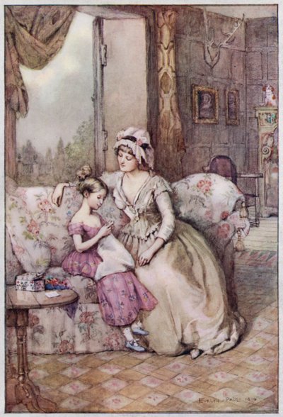 Ilustración para Cranford de la Sra. Gaskell (litografía en color) de Evelyn Paul