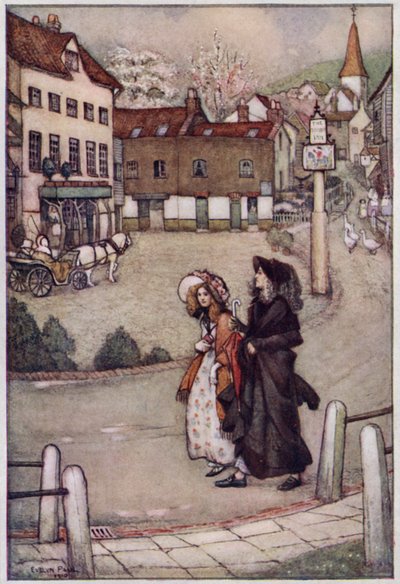 Ilustración para Cranford de la Sra. Gaskell (litografía en color) de Evelyn Paul