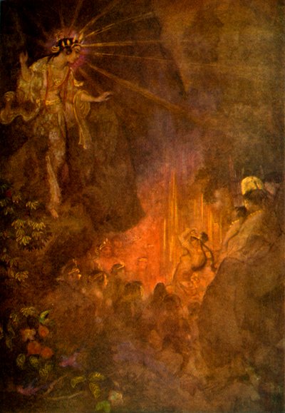Uzume despierta la curiosidad de Ama-terasu, 1912 de Evelyn Paul