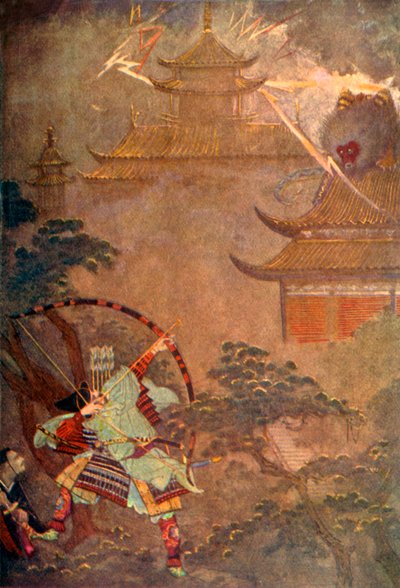 Yorimasa mata al vampiro, 1912 de Evelyn Paul