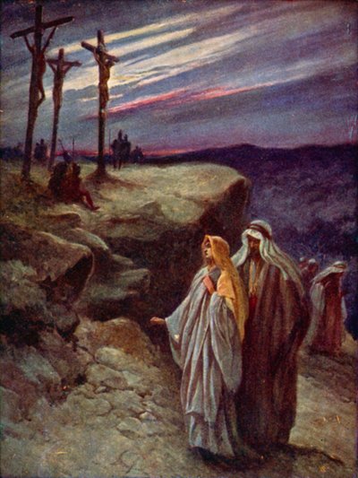 La Crucifixión (litografia en color) de Evelyn Stuart Hardy