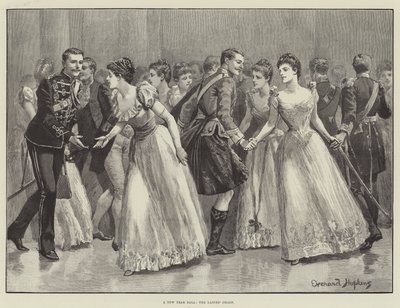 Un Baile de Año Nuevo, la Cadena de las Damas de Everard Hopkins