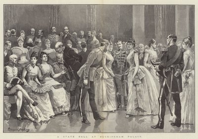 Un baile de estado en el Palacio de Buckingham de Everard Hopkins