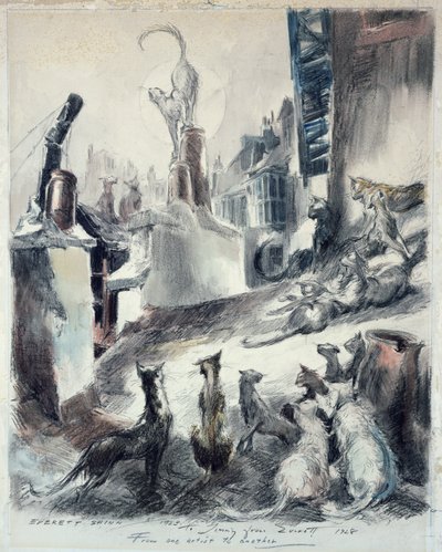 Gatos callejeros de Everett Shinn