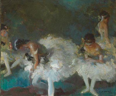 Bailarines entre bastidores de Everett Shinn