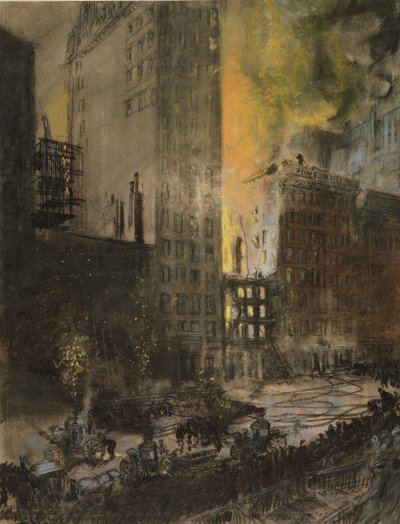 Incendio en la calle 24, Nueva York de Everett Shinn