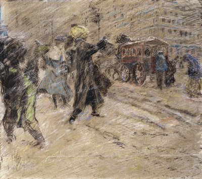 Tormenta de nieve, Madison Square, Nueva York de Everett Shinn