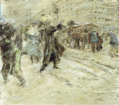 Tormenta de nieve, Madison Square, Nueva York de Everett Shinn