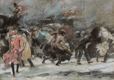 Tormenta de nieve Broadway de Everett Shinn