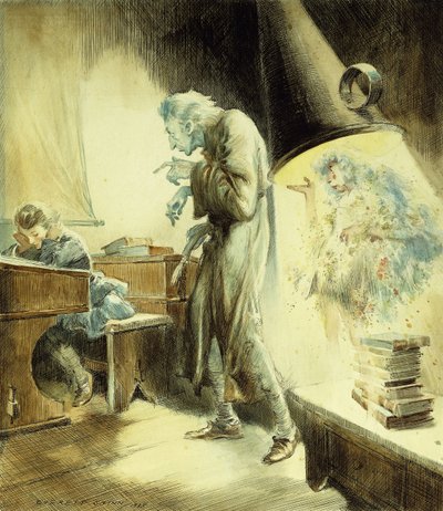 El fantasma de las Navidades pasadas: Scrooge en la escuela de Everett Shinn