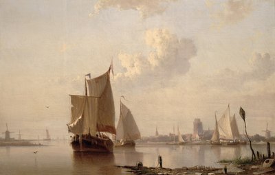Barcos en el puerto de Everhardus Koster