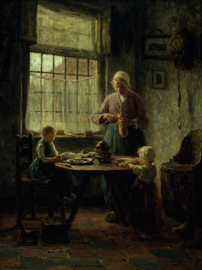 Una Comida Familiar, 1890s de Evert Pieters