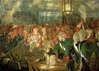La Gran Duquesa Isabel con la Guardia durante el Golpe de Estado de 1741 de Evgeni Evgenievitch Lanceray
