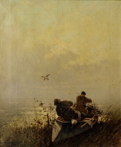 Caza de patos, 1905 de Evgeny Alexandrovich Tichmenev
