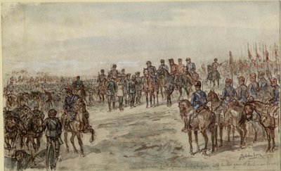 Capitulación de una brigada de infantería búlgara con doce cañones en Ferdinandovo de Ewald Schönberg