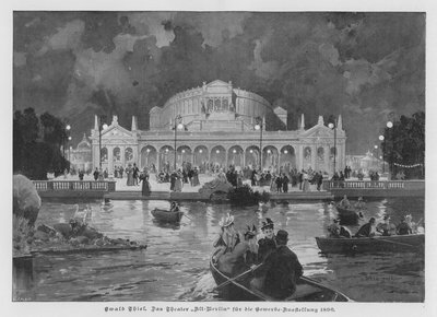 El Teatro Alt-Berlin, construido para la Gran Exposición Industrial de Berlín, Alemania de Ewald Thiel