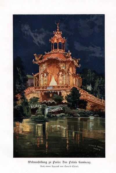 El Palais Lumineux Palacio Luminoso, Exposición Universal de París, 1900 de Ewald Thiel