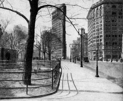 Edificio Flatiron y Madison Square, Nueva York, EE.UU., c1930s de Ewing Galloway