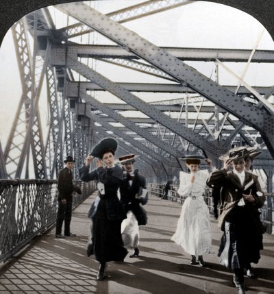 El paseo, Puente de Williamsburg, Nueva York, EE.UU., c1900s de Excelsior Stereoscopic Tours
