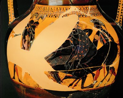 Escena de combate. Ánfora con figura negra, igual que 10-03-03/48 ... de Exekias Exekias