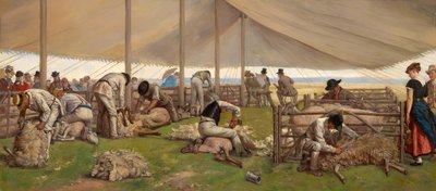 Un partido de esquila de ovejas de Eyre Crowe