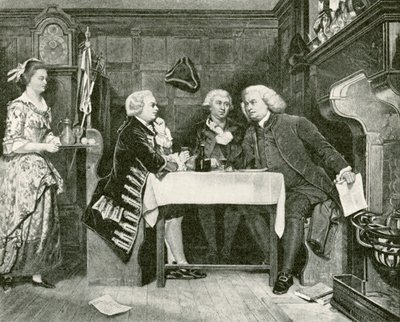 Johnson, Goldsmith y Boswell en la taberna Mitre de Eyre Crowe