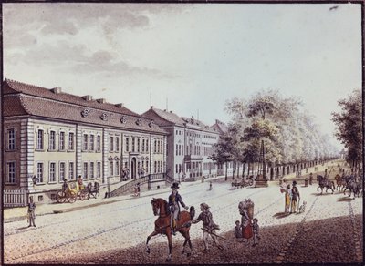 Vista de la Ópera de Berlín de F.A. Calau